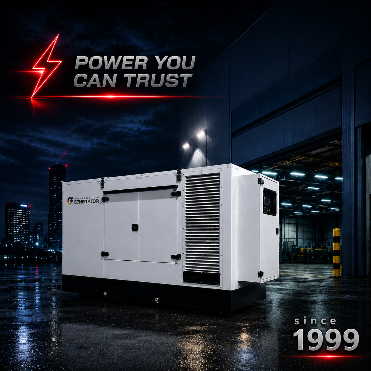 German Generator Notstromaggregat mit Power you can trust und seit 1999