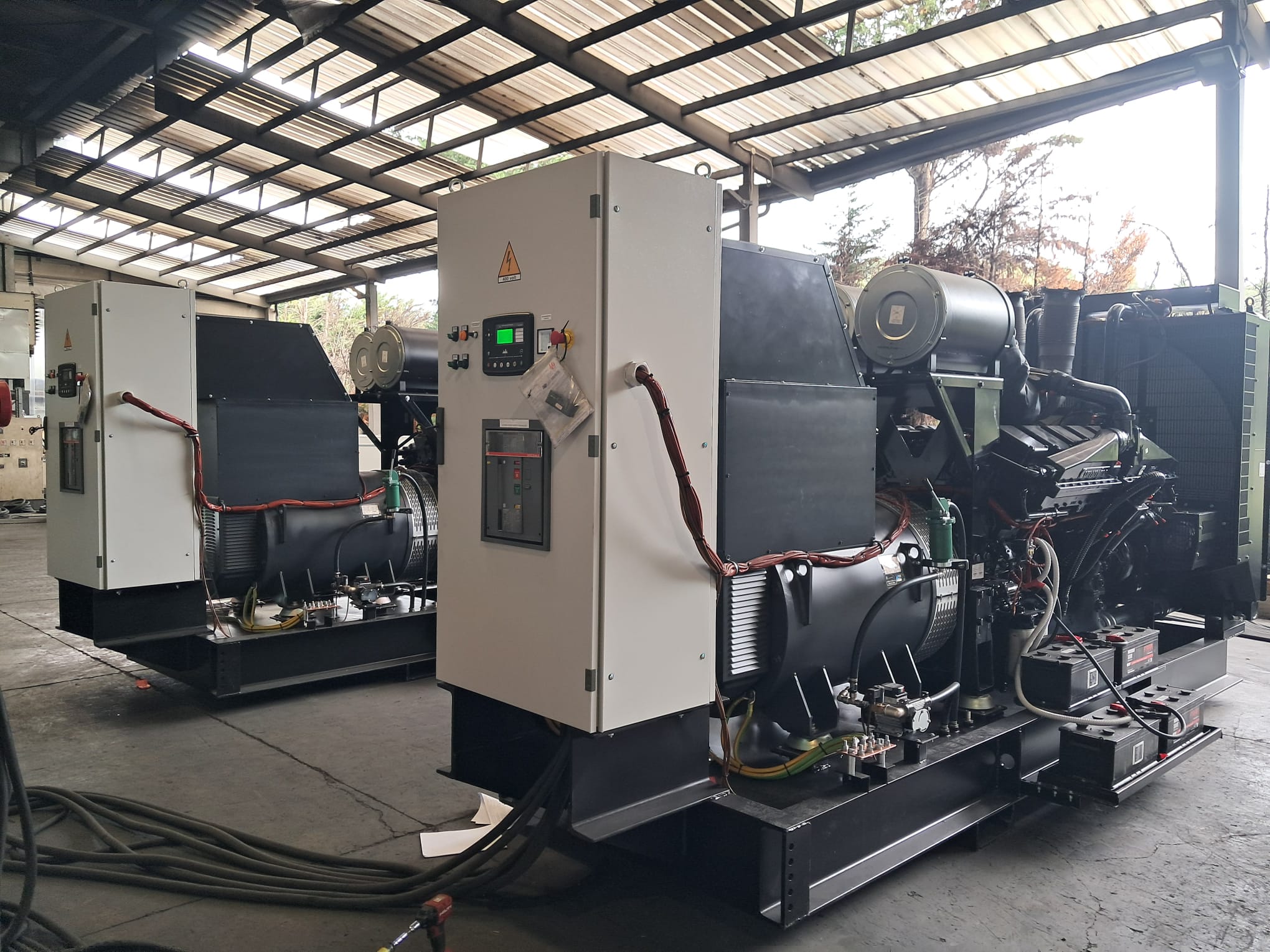 2 x open standby generator sets 1250 kVA with Cummins diesel engines and Mecc Alte alternators