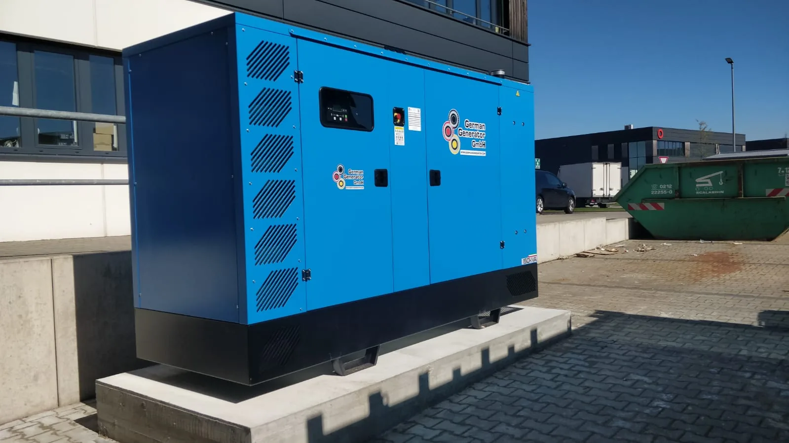 Schallgedämmtes Stromaggregat 160 kVA mit FPT-IVECO Dieselmotor und Stamford Generator