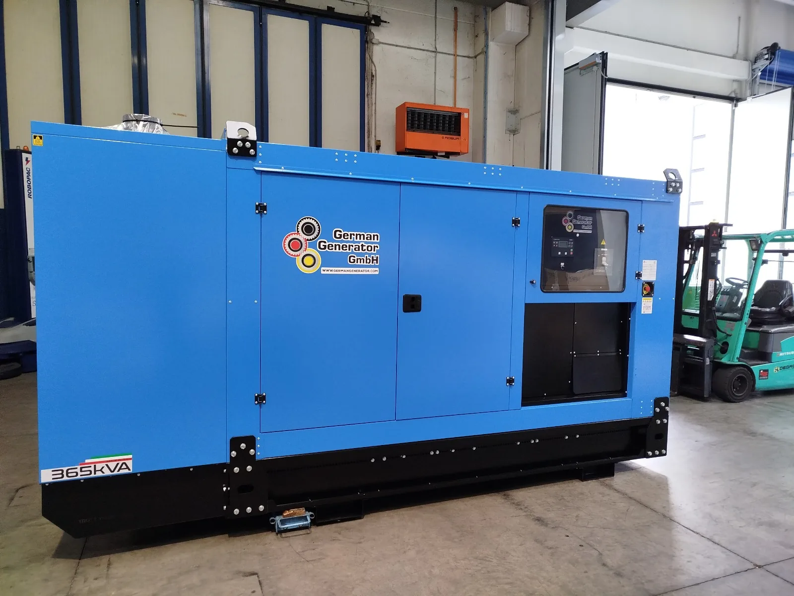 Schallgedämmtes Aggregat 365 kVA mit Doosan Dieselmotor und Leroy Somer Generator